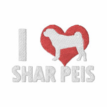 I Love Shar Peis Embroidered Polo Shirt