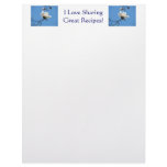 I Love Sharing Great Recipes! recipe Book paper Letterhead