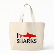 I Love Sharks Canvas Bag