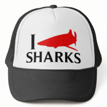 I Love Sharks Hats