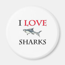 I Love Sharks Magnet