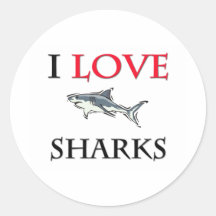I Love Sharks Sticker