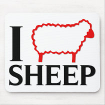 I Love Sheep Mousepads