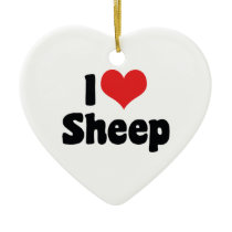 I Love Sheep Ornament