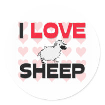 I Love Sheep stickers