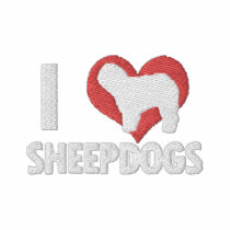 I Love Sheepdogs Embroidered Hoody