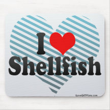 I Love Shellfish Mouse Pads