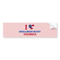 I Love Shellman Bluff, Georgia Bumper Stickers