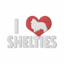 I Love Shelties embroidered shirts by MenagerieMayhem I Love Shelties embroidered shirts