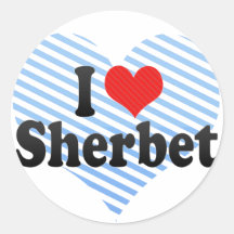 I Love Sherbet Stickers