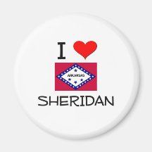I Love SHERIDAN Arkansas Fridge Magnets