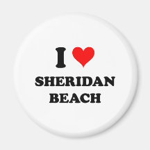 I Love Sheridan Beach Indiana Magnets