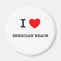I Love Sheridan Beach Indiana Refrigerator Magnet