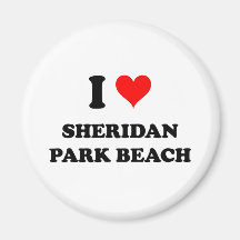 I Love Sheridan Park Beach Wisconsin Fridge Magnets