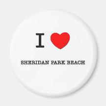 I Love Sheridan Park Beach Wisconsin Refrigerator Magnets
