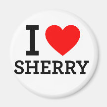 I Love Sherry Fridge Magnet
