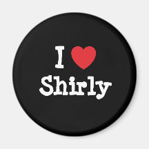 I love Shirly heart T-Shirt Fridge Magnets