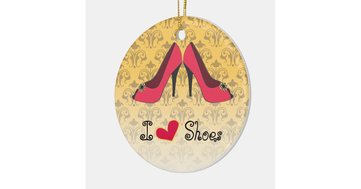I Love Shoes Christmas Ornament Zazzle