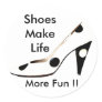I Love Shoes for Females Who Love Shopping Stickers