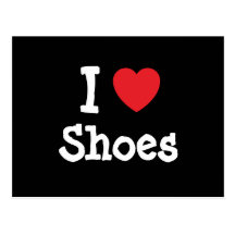 I love Shoes heart custom personalized Post Cards
