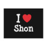 shon, i love shon, i heart shon, shon tshirts,