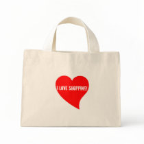 I Love Shopping! Floral Bag