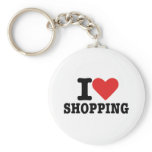 I love shopping keychain