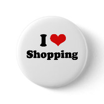 I Love Shopping Tshirt buttons by loveshirts I Love Shopping Tshirt buttons