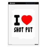 I Love Shot Put Decal For iPad 3