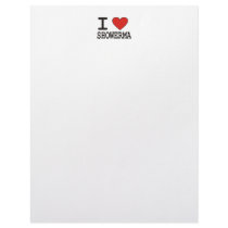 I Love Showerma letterhead by EthnoShirts I Love Showerma letterhead