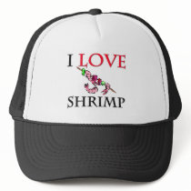 I Love Shrimp hats