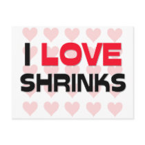 I LOVE SHRINKS postcards