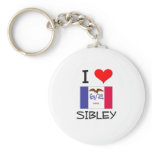 I Love SIBLEY Iowa Key Chain