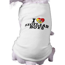 I Love Sicilian Boys Doggie Tee