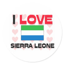 I Love Sierra Leone stickers by tshirtshirts I Love Sierra Leone stickers