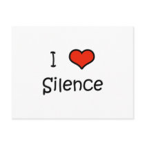 I Love Silence postcards