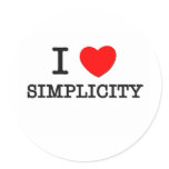 I Love Simplicity Stickers