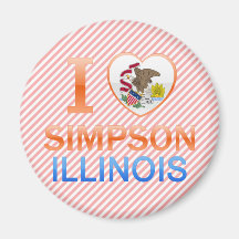 I Love Simpson, IL Refrigerator Magnet