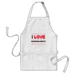 I LOVE SINDONOLOGISTS aprons