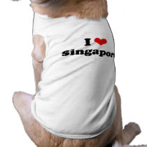 I LOVE SINGAPORE DOGGIE T SHIRT