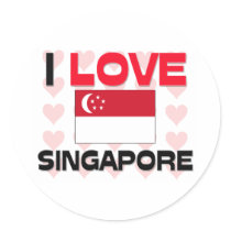 I Love Singapore stickers by tshirtshirts I Love Singapore stickers