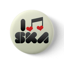 I Love Ska Pinback Buttons