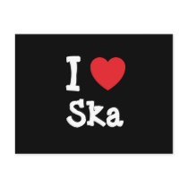I love Ska heart custom personalized postcards by funnycustomtshirts I love Ska heart custom personalized postcards