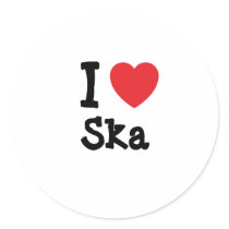 I love Ska heart custom personalized stickers by funnycustomtshirts I love Ska heart custom personalized stickers