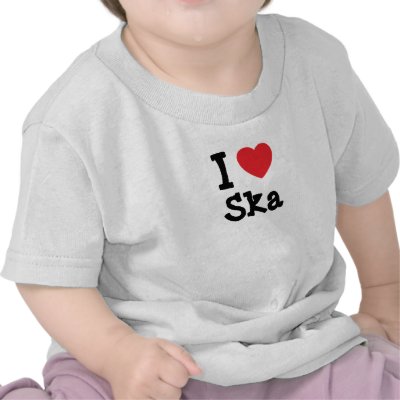 I love Ska heart custom personalized Tshirts by funnycustomtshirts