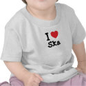 I love Ska heart custom personalized t-shirts