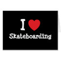 I love Skateboarding heart custom personalized cards