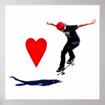 I Love Skateboarding Print