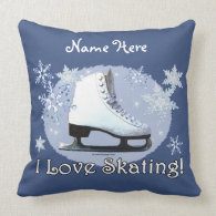 I Love Skating! throwpillow