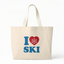 I Love Ski Canvas Bags